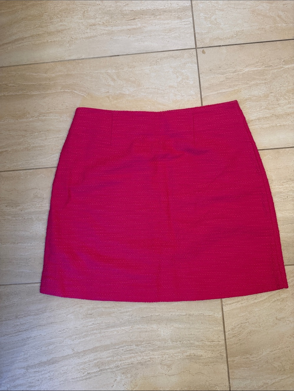 CAbi Hot Pink Textured A-Line Mini Skirt - Picture 2 of 5